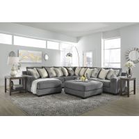 Abraham 7 Seater Modular Fabric Lounge Suite with Chaise
